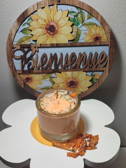 Bougie en verre parfumée 