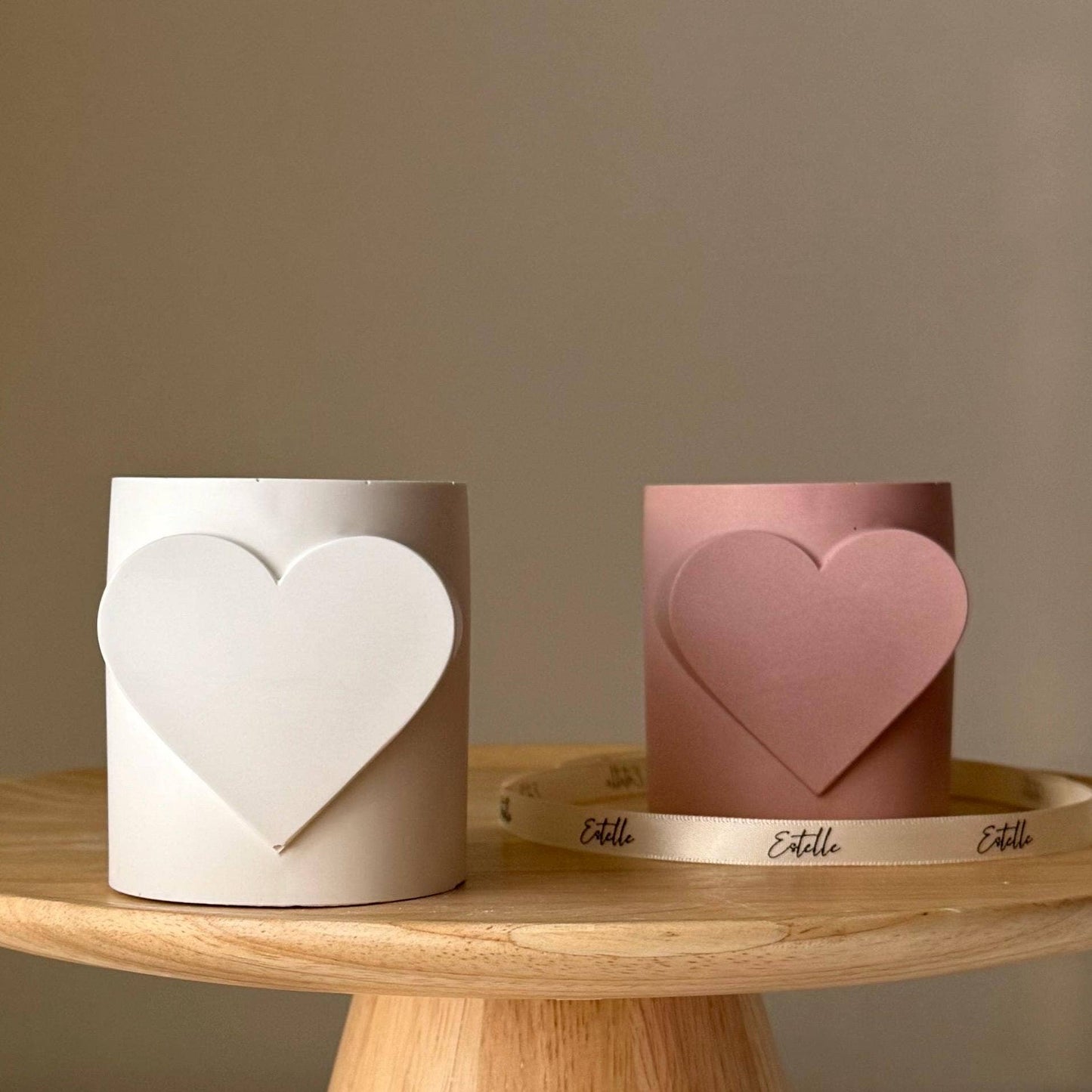 Bougie romantique en cire naturelle